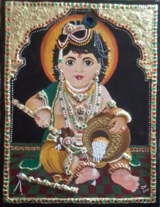 Tanjore Art. krishna painting