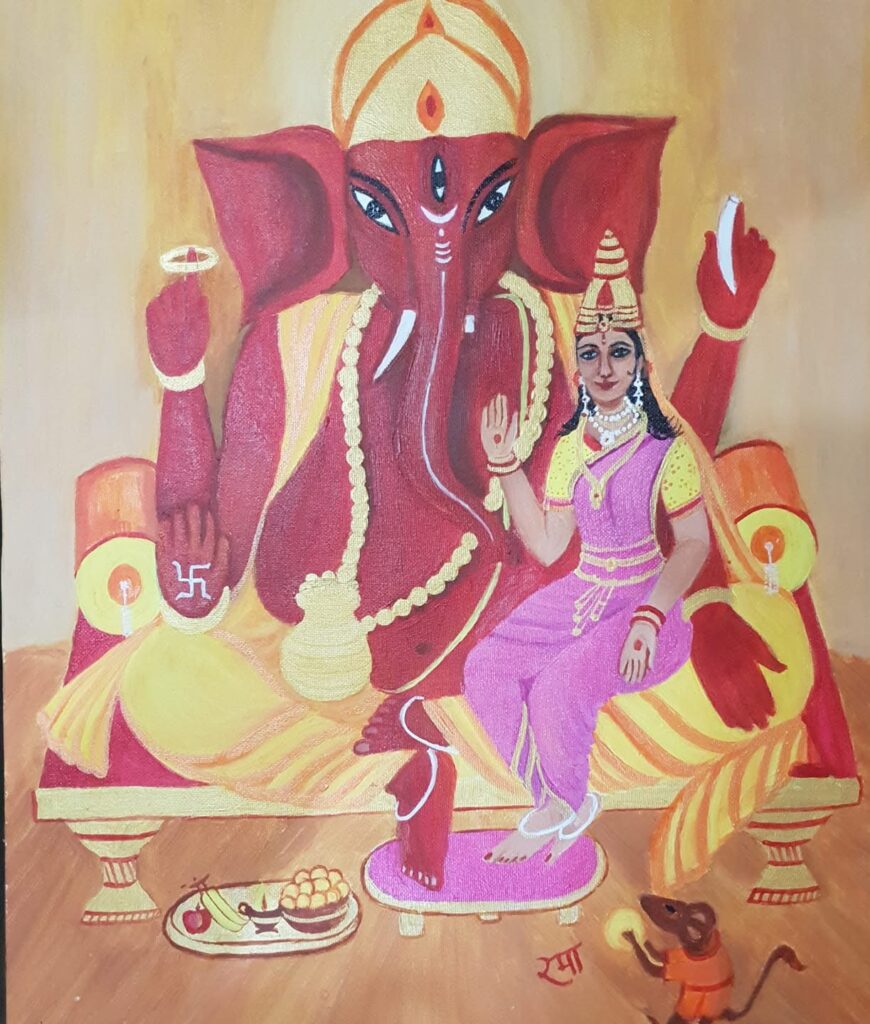 Mahaganpati oil painting