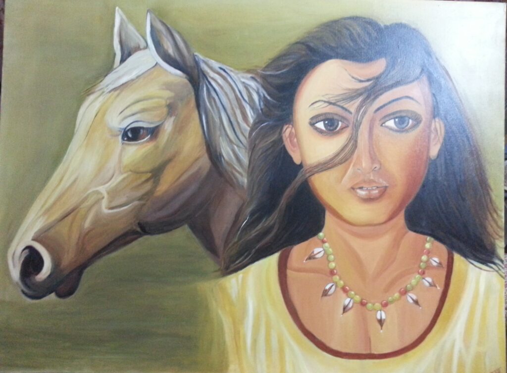 oil painting My companion -painting