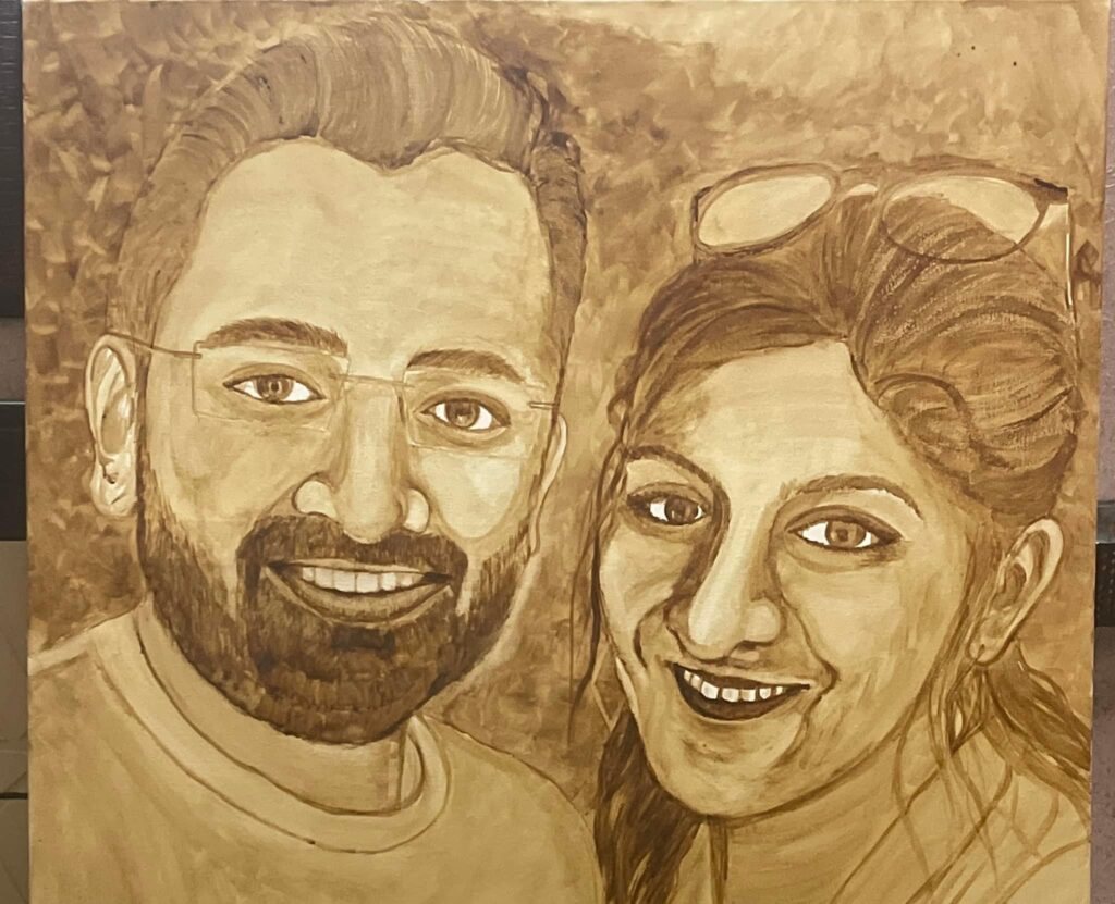 love is life coffee portrait