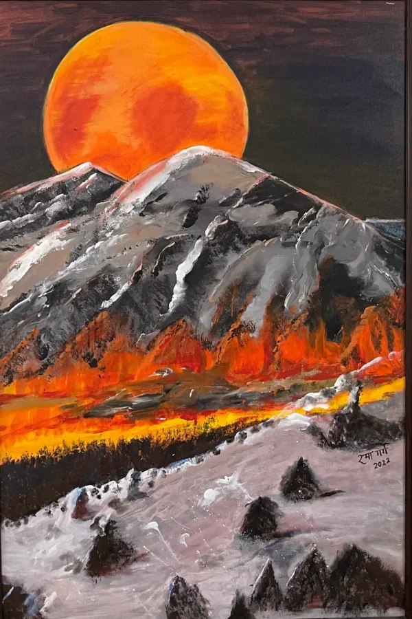 Lunar inferno painting