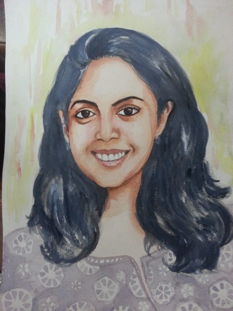 portrait water colour the diamond