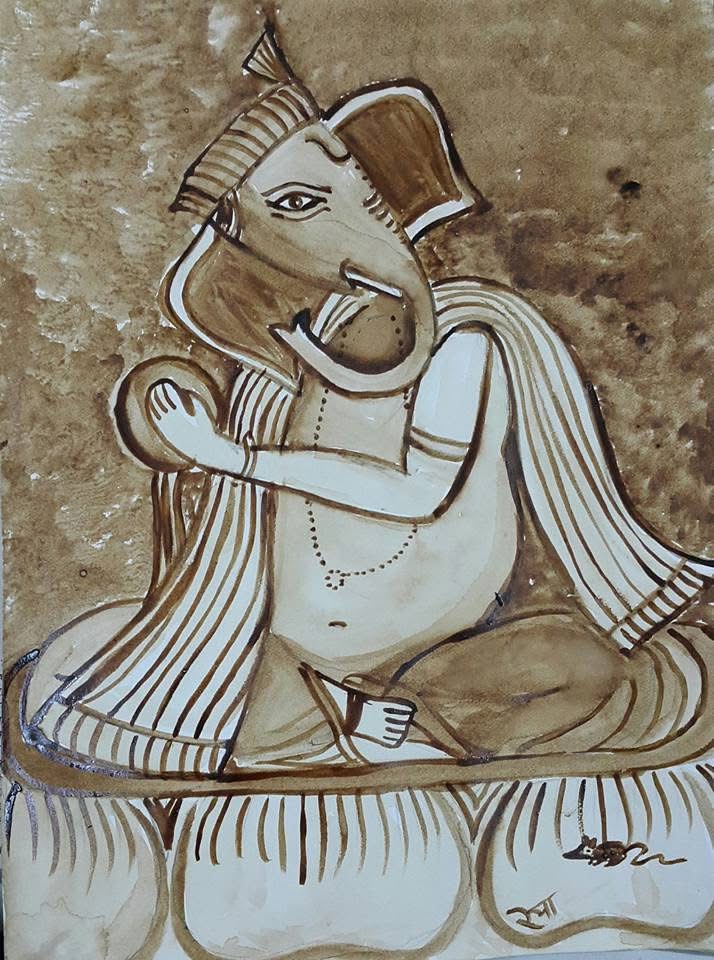 Ganesha  orchestra painting