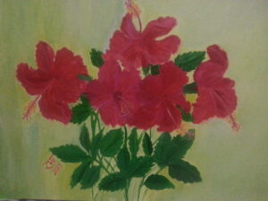 hibiscus painting